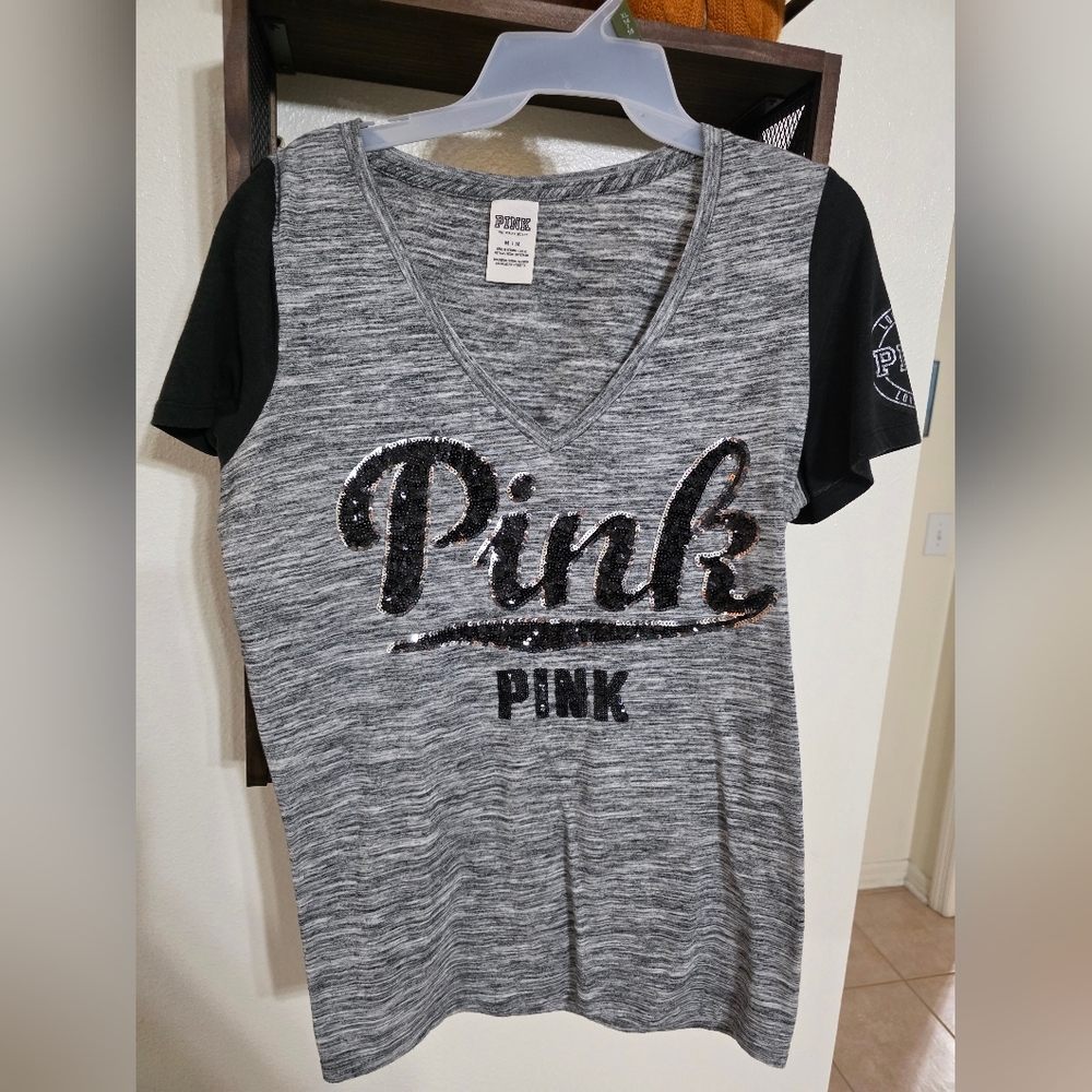 Victoria's Secret Pink Gray Marled Top